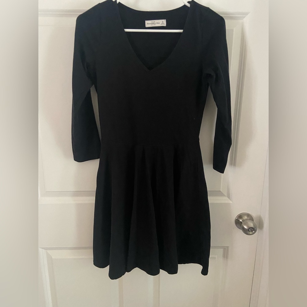 Black Abercrombie skater dress, medium